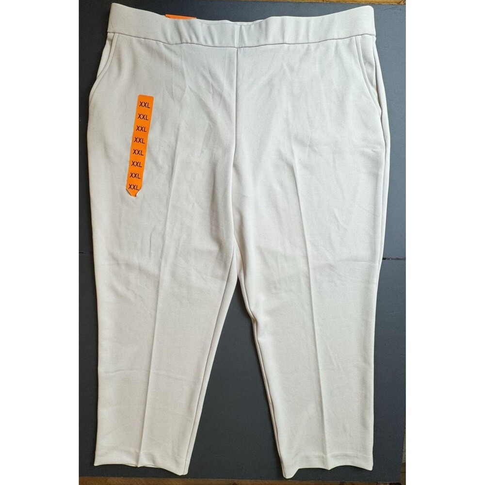 Hilary Radley Size XXL Pants Beige Mid-Rise Tapered Leg Ankle Crop 2XL Tan